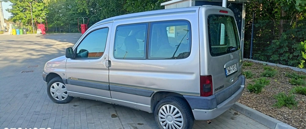 Peugeot Partner cena 4550 przebieg: 376000, rok produkcji 2000 z Wrocław małe 742